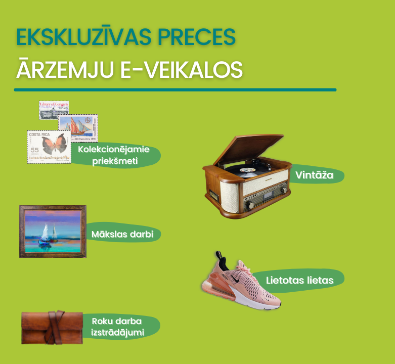 Plaša lietotu, antikvariāta, roku darba  un citu unikālu priekšmetu izvēle!
