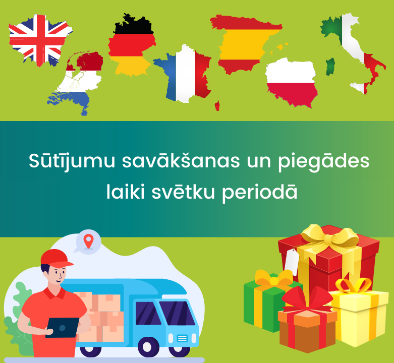 Sūtījumu savākšanas un piegādes laiki svētku periodā!