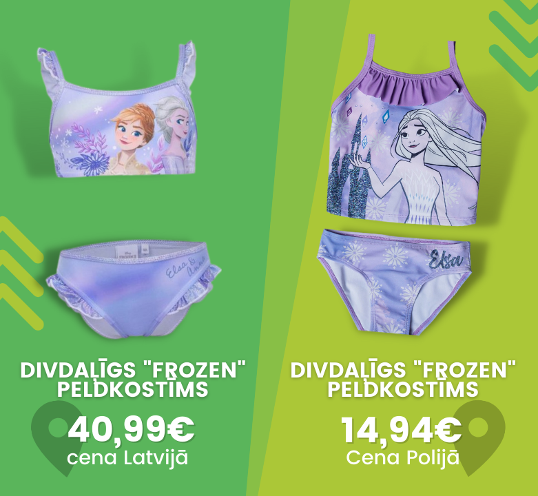 #SalīdziniCenas un iegādājies "FROZEN" peldkostīmu lētāk!