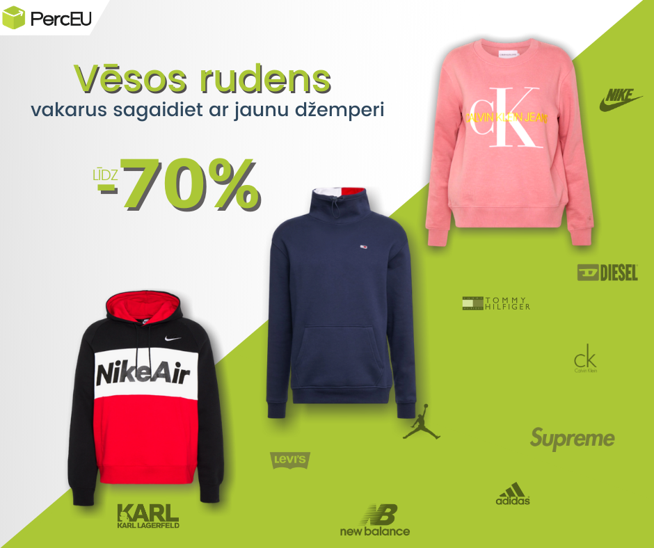 Vēsos rudens vakarus sagaidiet ar jaunu džemperi!
