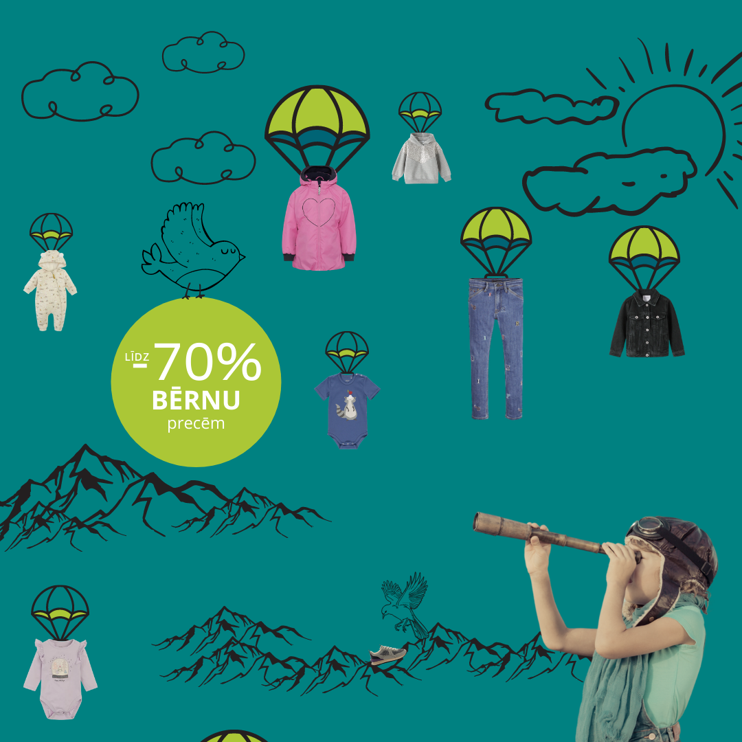 Līdz -70% bērnu precēm!