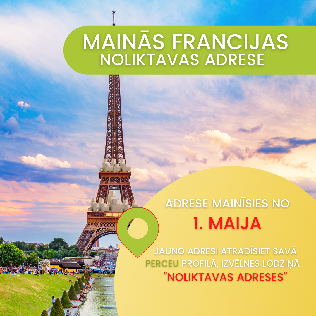Mainās Francijas noliktavas adrese!