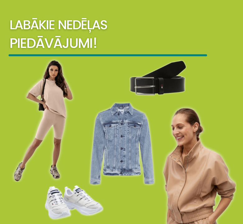 Nedēļas TOP: apģērbi, apavi un aksesuāri